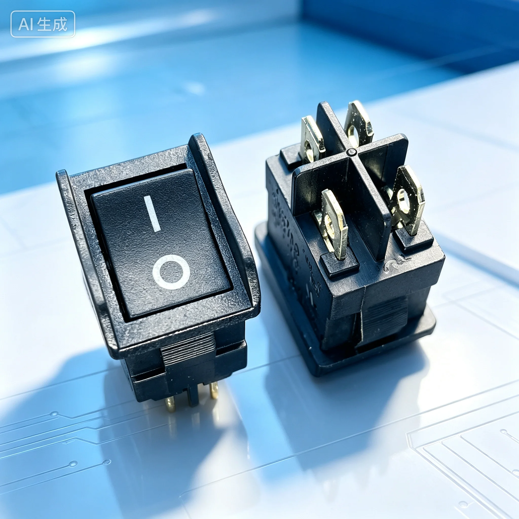 Button for R13 Rocker Switch 4Pin 2Gear 8A  30pcs