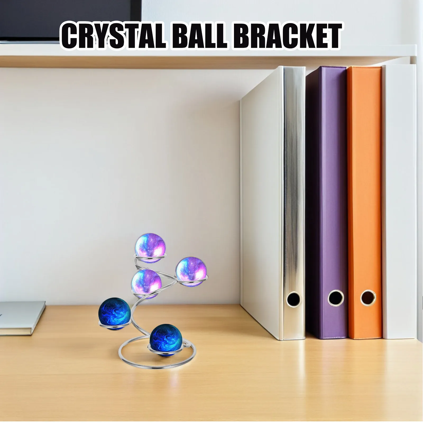 Egg Shaped Metal Crystal Ball Stand Marble Sphere Holder Display Base Rack for Amethyst Clusters Mineral Rocks Geodes
