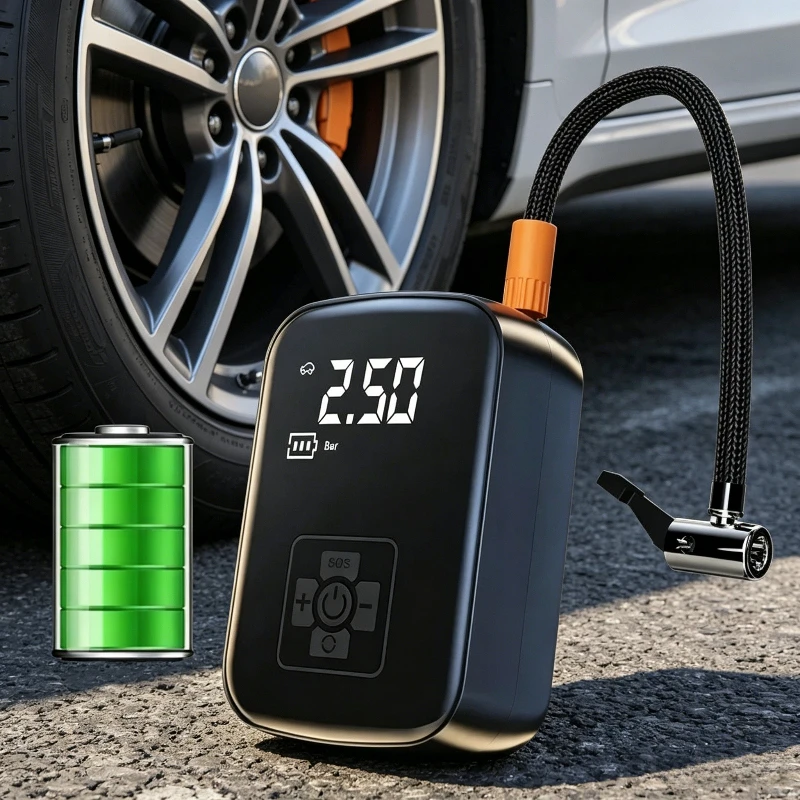 tires Portable 150PSI tire inflator for cars electric bicycle pump motorcycle football accessories Essential item for basketball