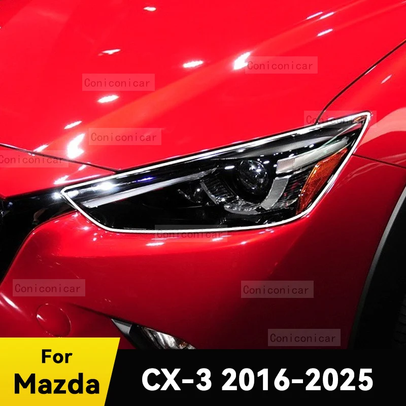 

Для MAZDA CX-3 2016-2025 автомобильная защитная пленка для фар, прозрачная защитная пленка из ТПУ, аксессуары для фар, наклейка