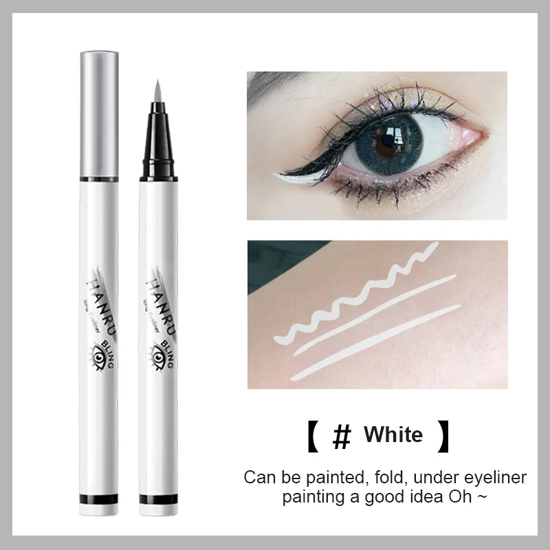 Penna per Eyeliner liquido colorato a lunga durata matita veloce impermeabile Eyeliner cosmetico a doppia estremità strumenti per il trucco liscio