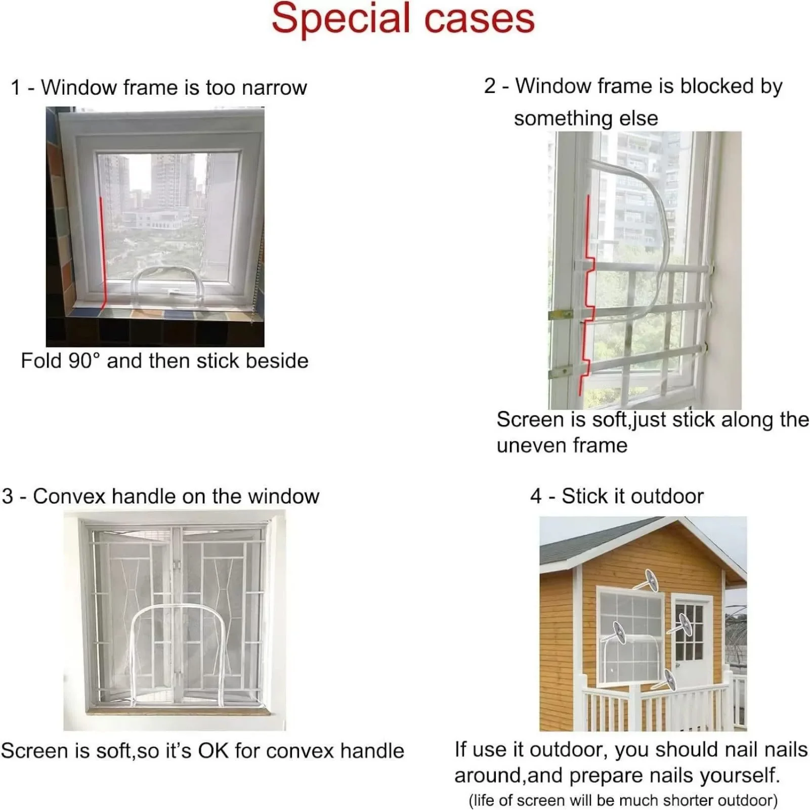 Breathable Window Screen Mesh 32 Mesh No Drill Fiberglass Net for Home Kitchen Balcony DIY Cut to Fit Durable Insect Guard