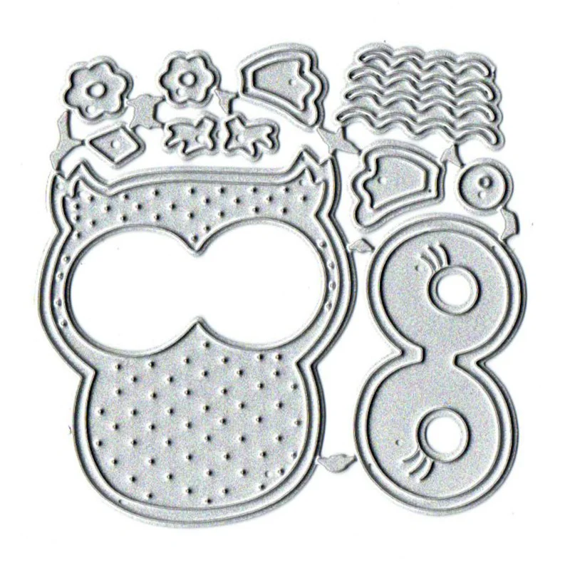 The Owl Metal Cutting Dies Animal Frame DIY Educational Blade Punch Stencils Craft scrapbook Knife Mould 2024 New Arrivals