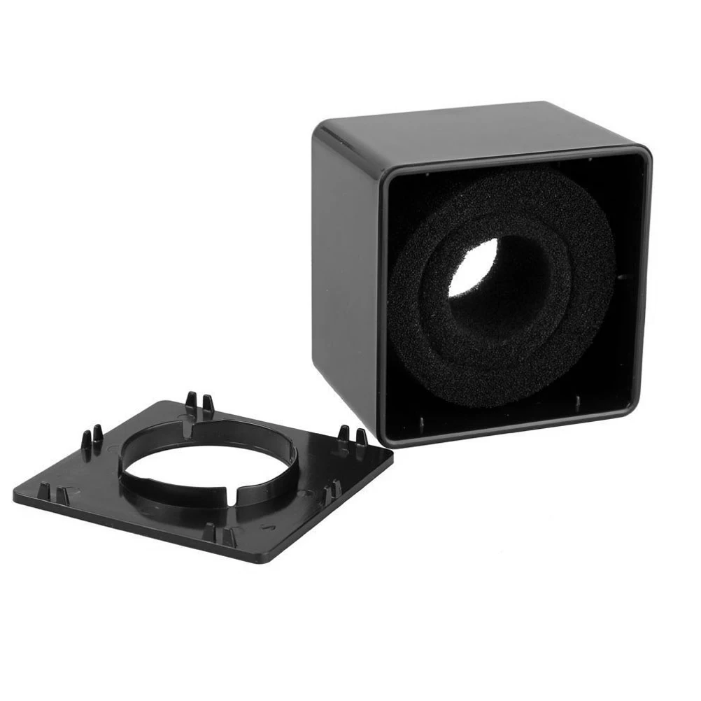 

2 Pcs Shaped Logo Microphone Square Cube Interview Banner Portable Mini Travel