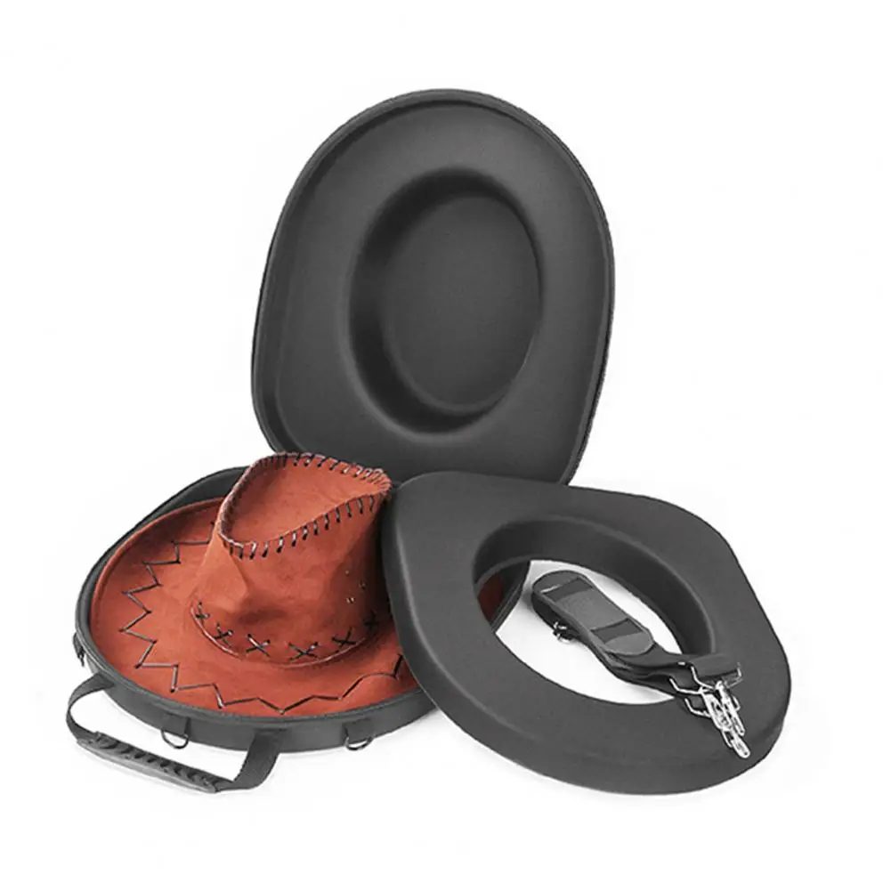 Bolsa de almacenamiento para sombrero de vaquero, Estuche De Viaje para sombrero con asa y cierre de cremallera, soporte impermeable para sombrero de vaquero, gorra de viaje, estuche rígido para transporte