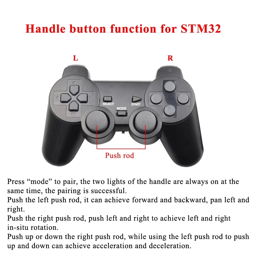 2,4g kabelloser Gamepad-Joystick für ps2-Controller mit Empfänger Dualshock-Gaming-Freude für Arduino-Roboter-DIY-Kit Programmier bares Kit – Detail 9