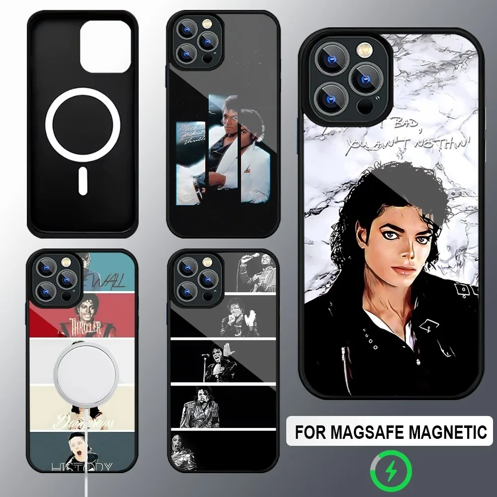 

Superstar Michael Jackson Phone Case Magsafe Wireless Charging Cases For IPhone 16 15 13 12 11 14 Pro Max Mini 8 Plus XS X XR