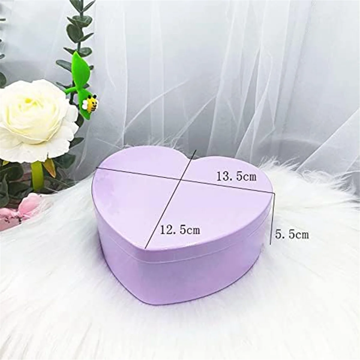 Heart Shape Jewelry Boxes, Plastic Yellow Jewelry Storage, Heart-Shaped Jewelry Boxes Stationery Boxes Drawer Makeup Box