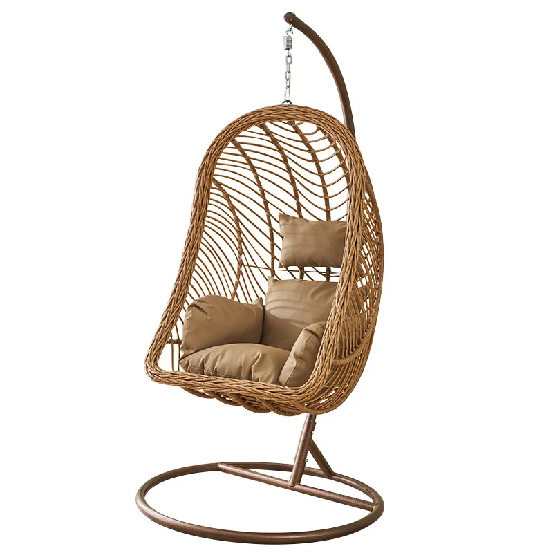 AOLIVIYA Hanging Chair Swing Outdoor Hanging Basket Household Rattan Chair Indoor Lazy Cradle Chair Balcony Hammock Outdoo