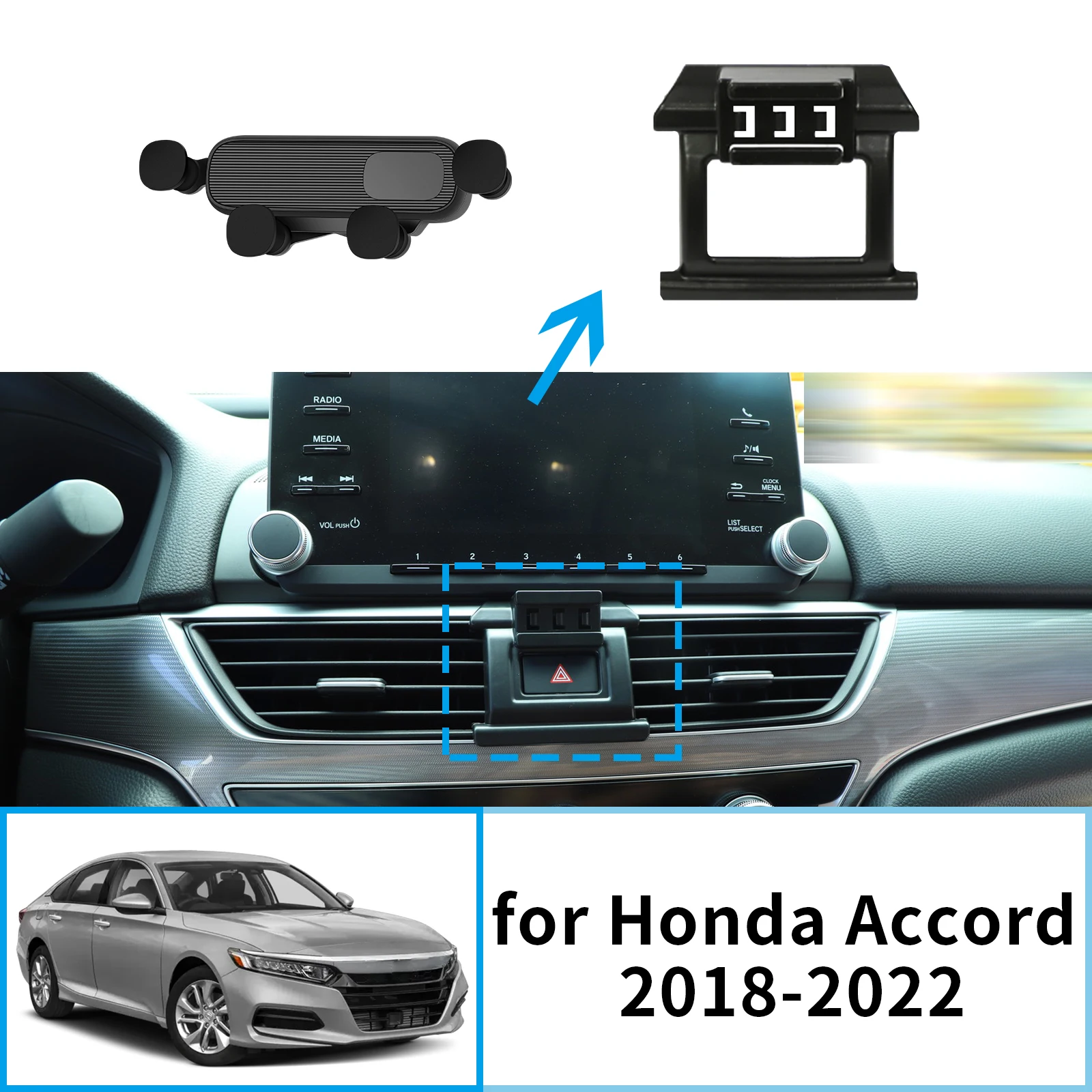 

for Honda Accord 10th Gen 2018 2019 2020 2021 2022 Car Mobile Phone Holde GPS Bracket Navigation Stand Auto Accessoriesr