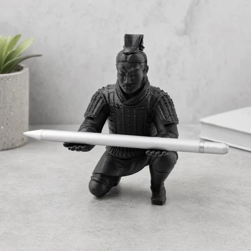 Plastic 3D Printing Pen Holder Funny Kneeling Pose Stationery Stand Non-Slip Base Stable Simulation Character Model Gift Giving