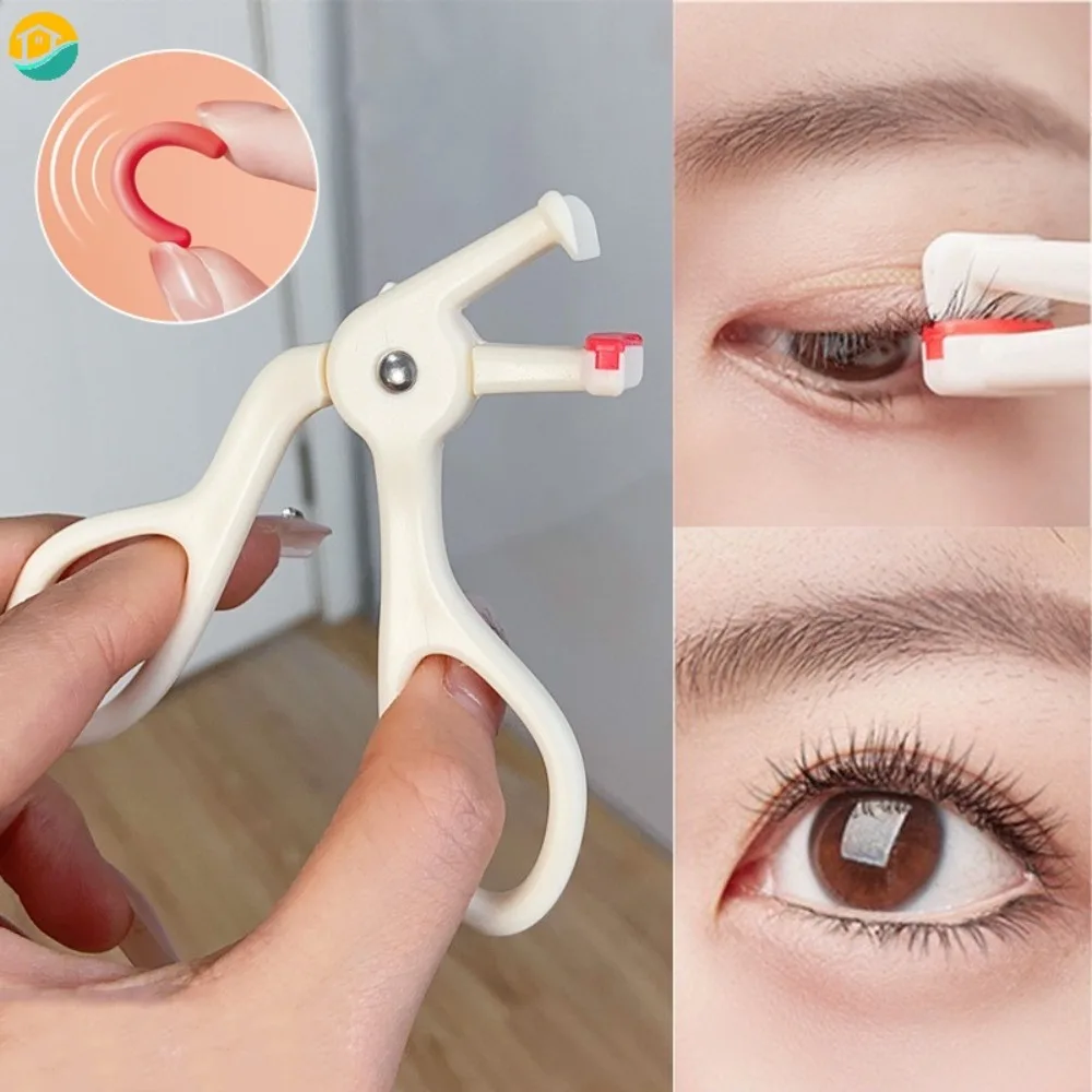 Creative Handheld Eyelash Curler Wide-angle/ Partial Clip Professional with Silicone Pad Fit All Eyelash Shape Women Makeup