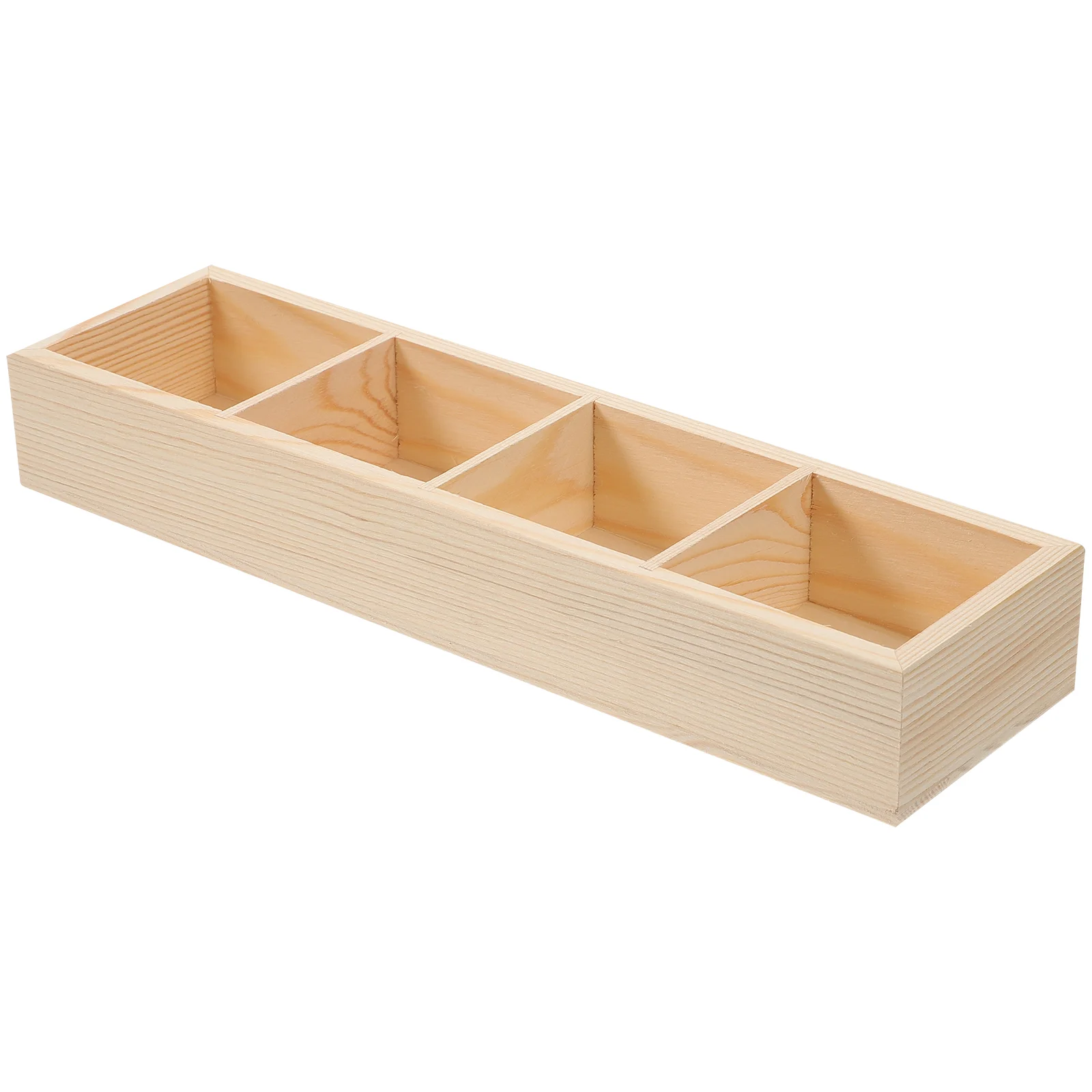 Multi compartment Wooden Desktop ganizer Box for Tea Bags Coffee Sugar Packets Home Cafe Bar Counter Storage Container