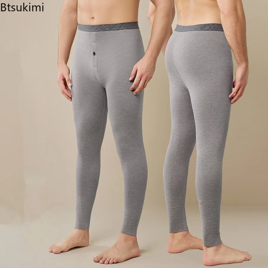 2026 Leggings da uomo Indumenti da notte Mutande per strato base Pantaloni Termici in velluto Mutande lunghe Autunno e inverno Pantaloni intimi maschili