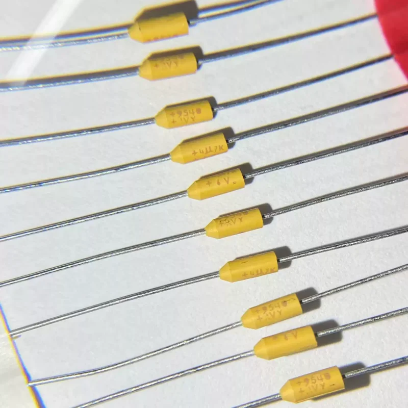 10-100pcs 6V4.7UF 475 AVX Axial Bullet Electric Wood Tantalum Capacitor 4.7UF 6V Generation 6.3V