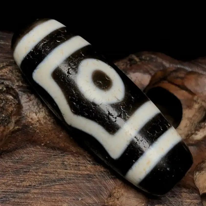 

Himalaya Ancient Tibetan DZI Beads Old Agate Vajra 3 Eye Totem Amulet Pendant