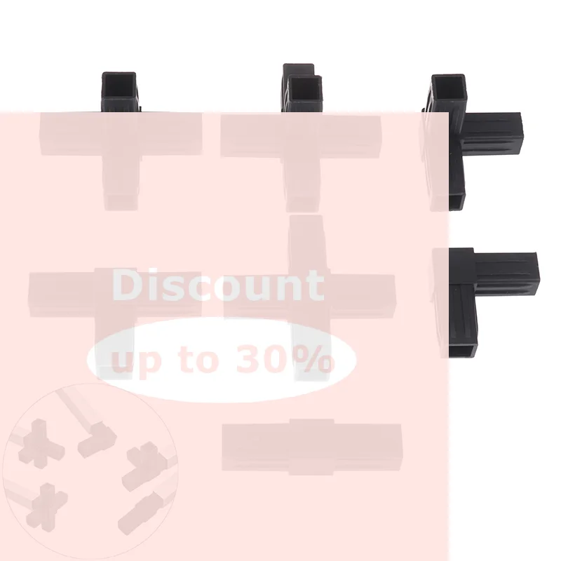 [1/5Pcs 20MM 2/3/4-/5-way Cross Square Pipe Fittings 20X20Pipe Angle Code Hexagonal Through Plastic Fittings ABS Connector]