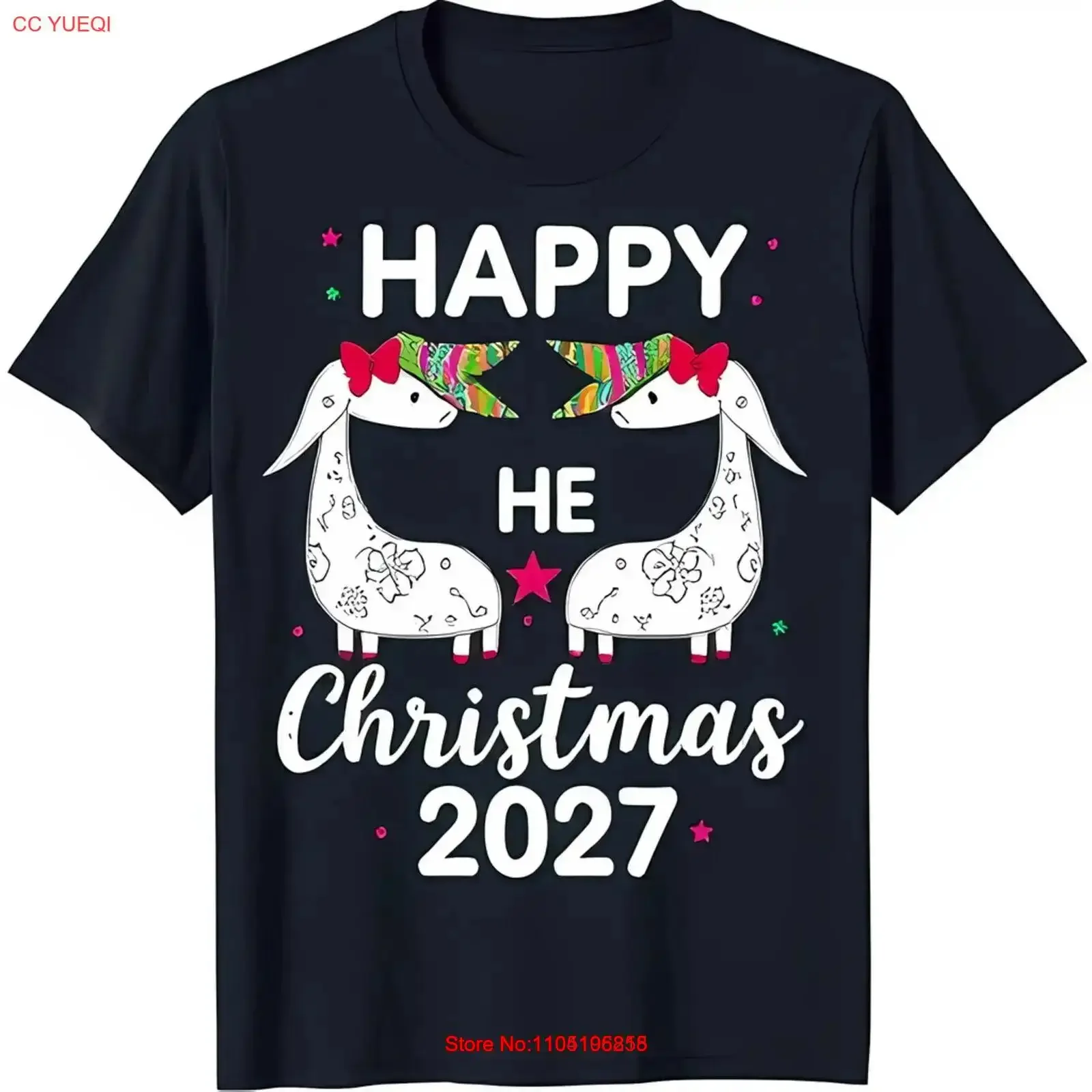 

Забавная рождественская футболка с мультяшной звездой оленя «Счастливый он», винтажная стираная дизайнерская одежда с графикой, универсальная повседневная одежда
