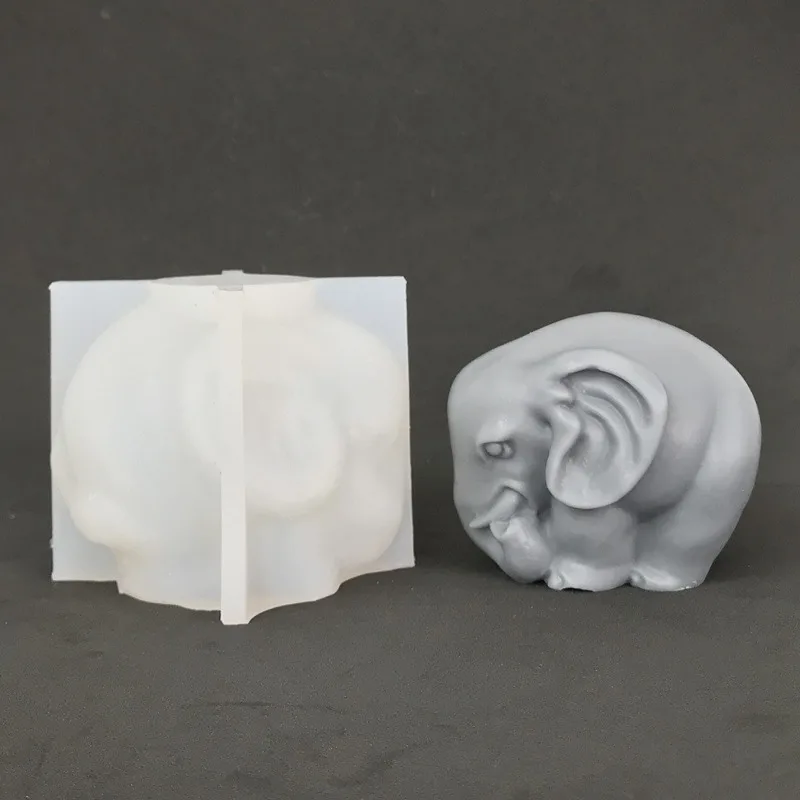 Stehender Elefant Silikon Kerzen form 3d Tiers eife Aroma therapie Gips Epoxy Schokoladen kuchen Backform aus Heim handwerk