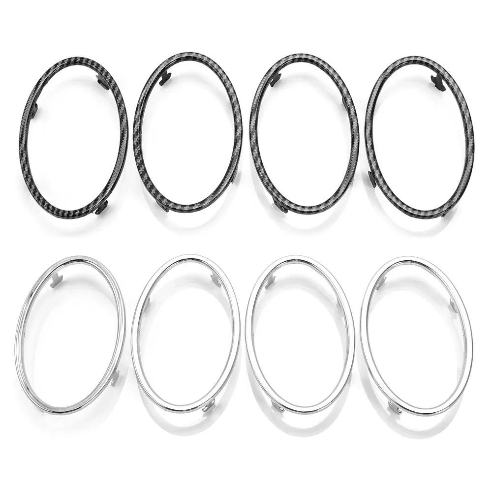 4PCS Car Air Conditioning Trim Outlet Decoration Circle Ring Sticker For Ford Focus 2 MK2 2005-2013 auto accessories