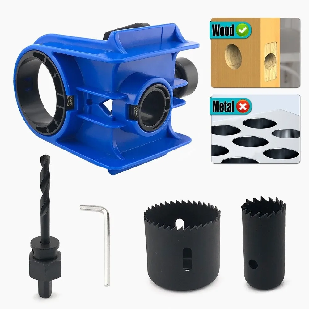 調整可能なブッシングボールロック穴開け器-黄色-青色-赤色-オレンジ色-ppと炭素鋼製-ドアロック取り付けキット-多機能