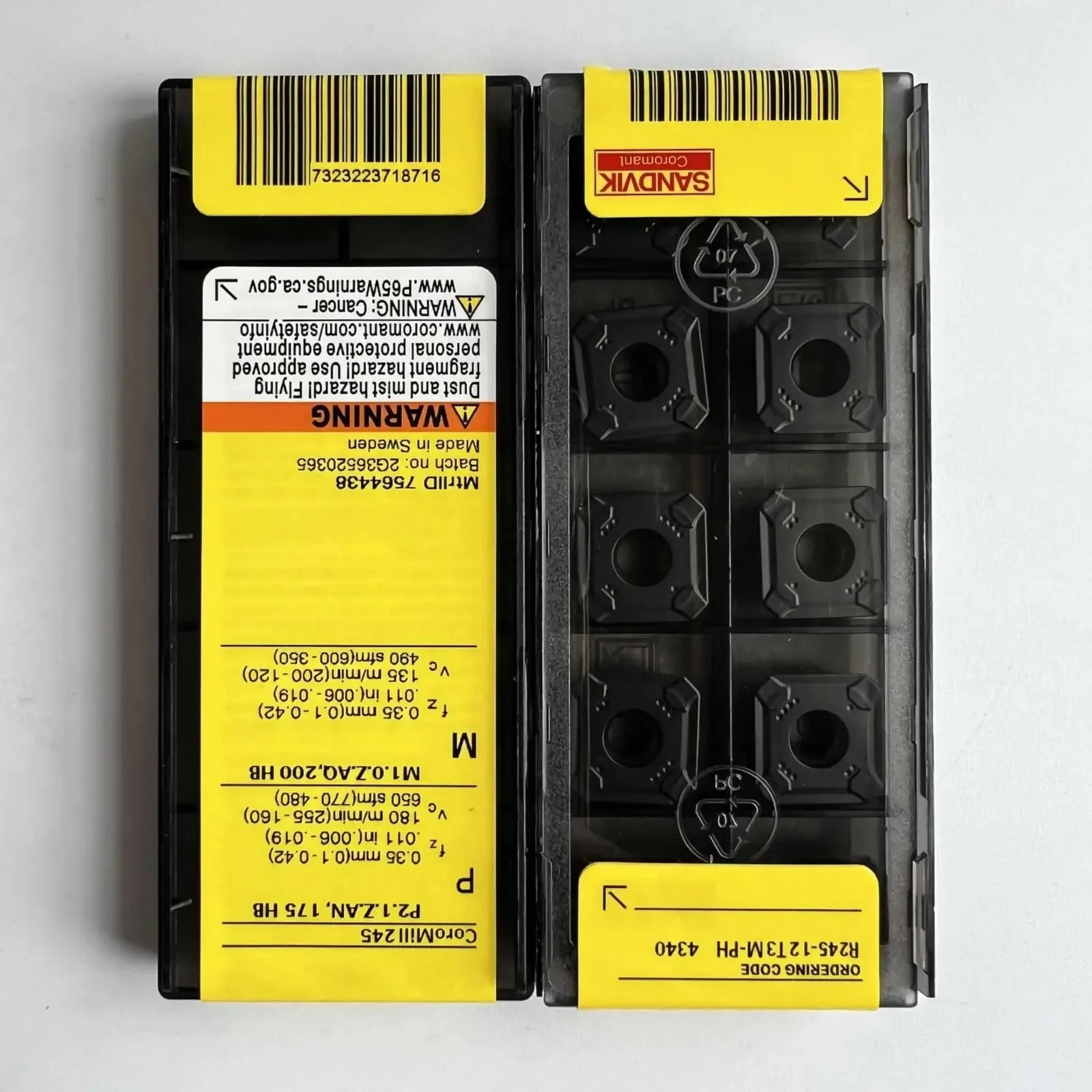 

SANDVIK / R245-12T3M-PH 4340 / Hard alloy CNC Blade 10 Pcs