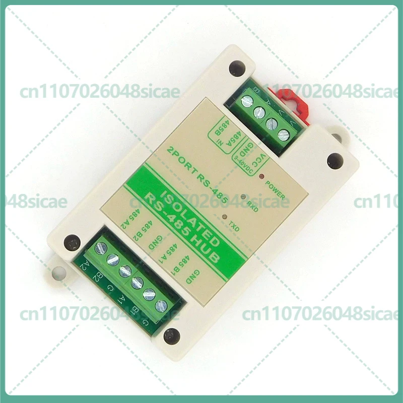 FOR RS485 Hub Repeater 2-Port Optocoupler Isolated Signal Amplifier Industrial Surge Protection