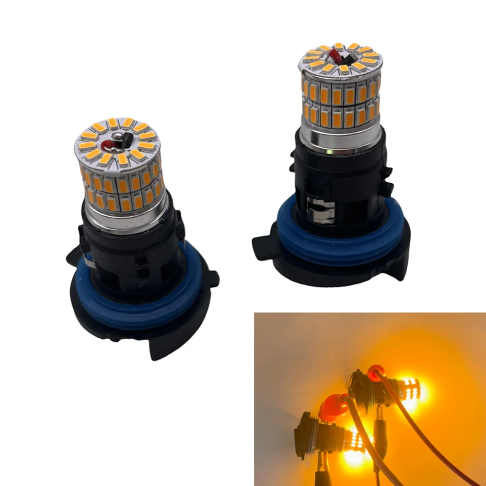 2PCS/Set LED Light Bulbs LED Daytime Running DRL G4 With Base Lamp Canbus PH24W For Peugeot 3008 5008 For Citroen C5 MK2