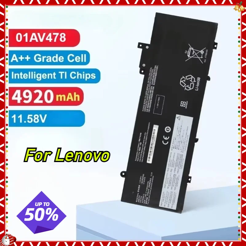 57WH 01AV478 Laptop Battery for Lenovo ThinkPad T480S Series L17L3P71 SB10K97620 01AV479 01AV480 L17M3P71 L17S3P71 TP00092A