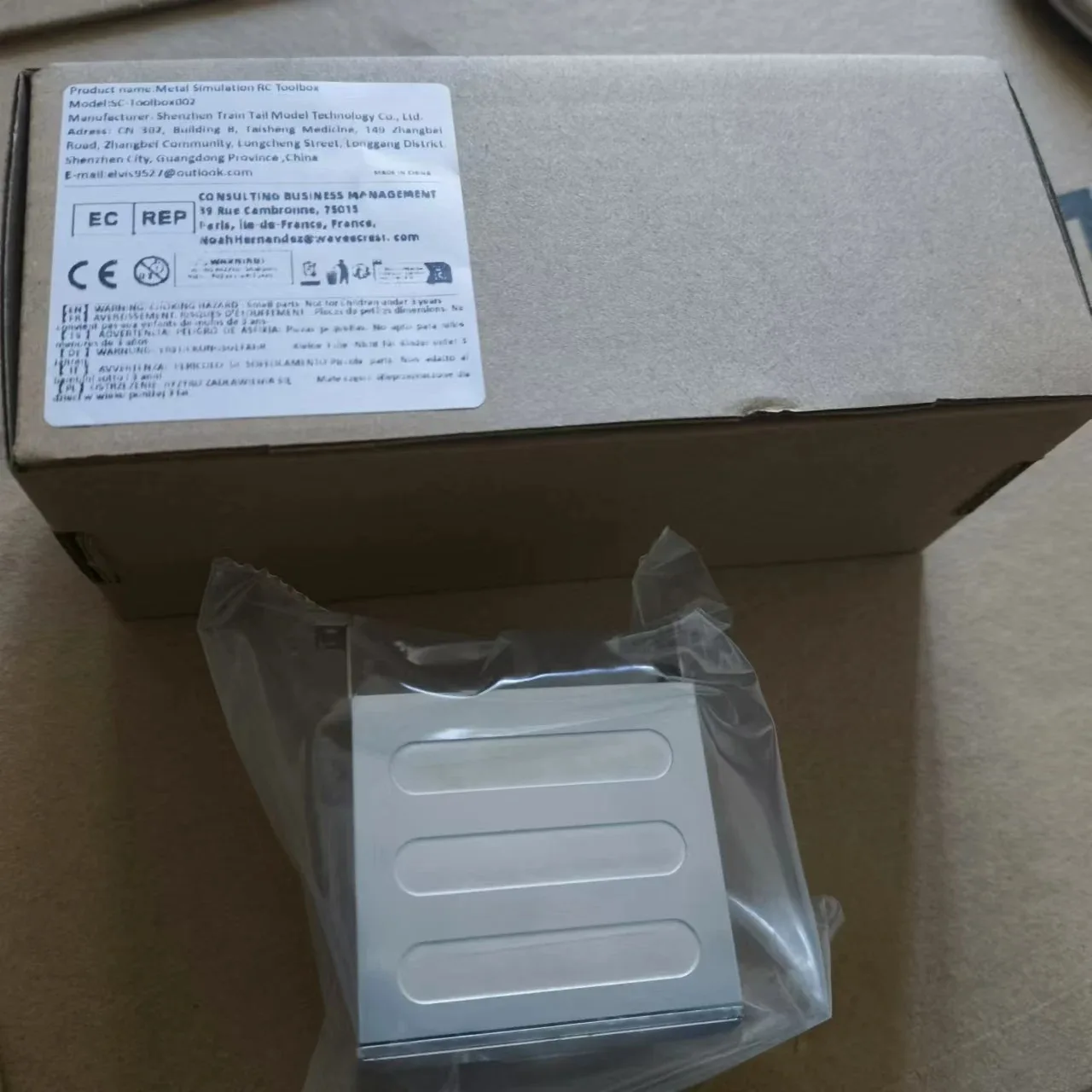 Serbatoio di scarico e scatola di scarico in metallo simulato per parti di giocattoli per autocarri con cassone ribaltabile telecomandato Tamiya RC Volvo Regal 1/14