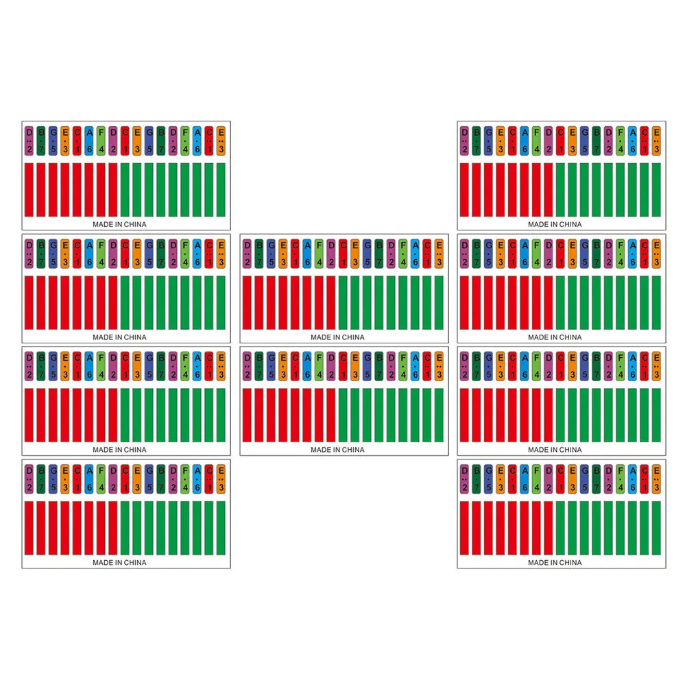 

10Pcs Kalimba Note Stickers Finger Piano Note Decal Easy Install Learning Aid for Musical Instrument Practice Scale Accessories