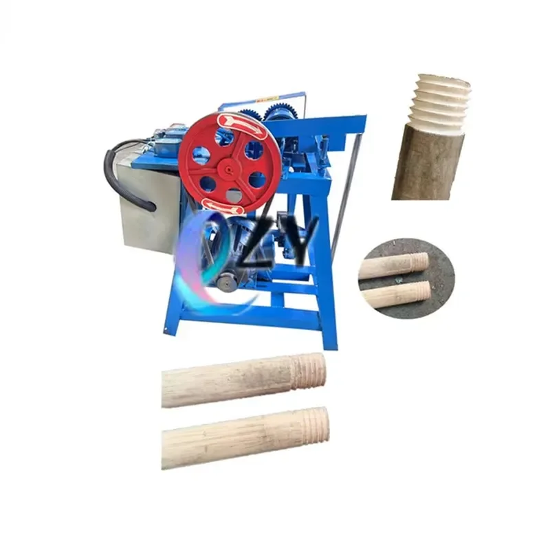 Export Model Wooden Round Rod Threading Machine Wood Mop Stick Thread Processing Machine