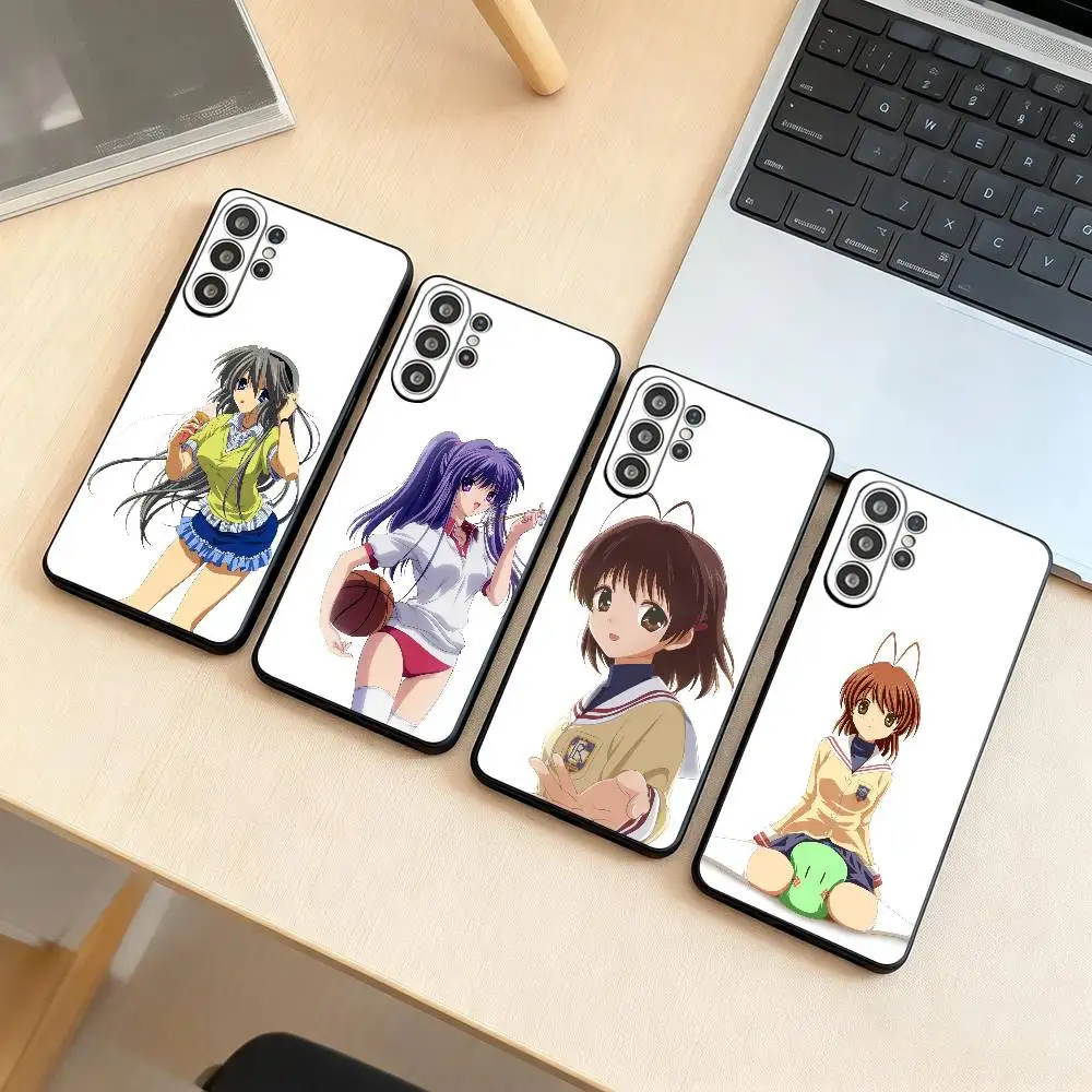 C-Clannad  Phone Case Black Silicone Soft For Samsung S25,S24,S21,S22,S23,S30,Ultra,S20,Plus,Fe,Lite