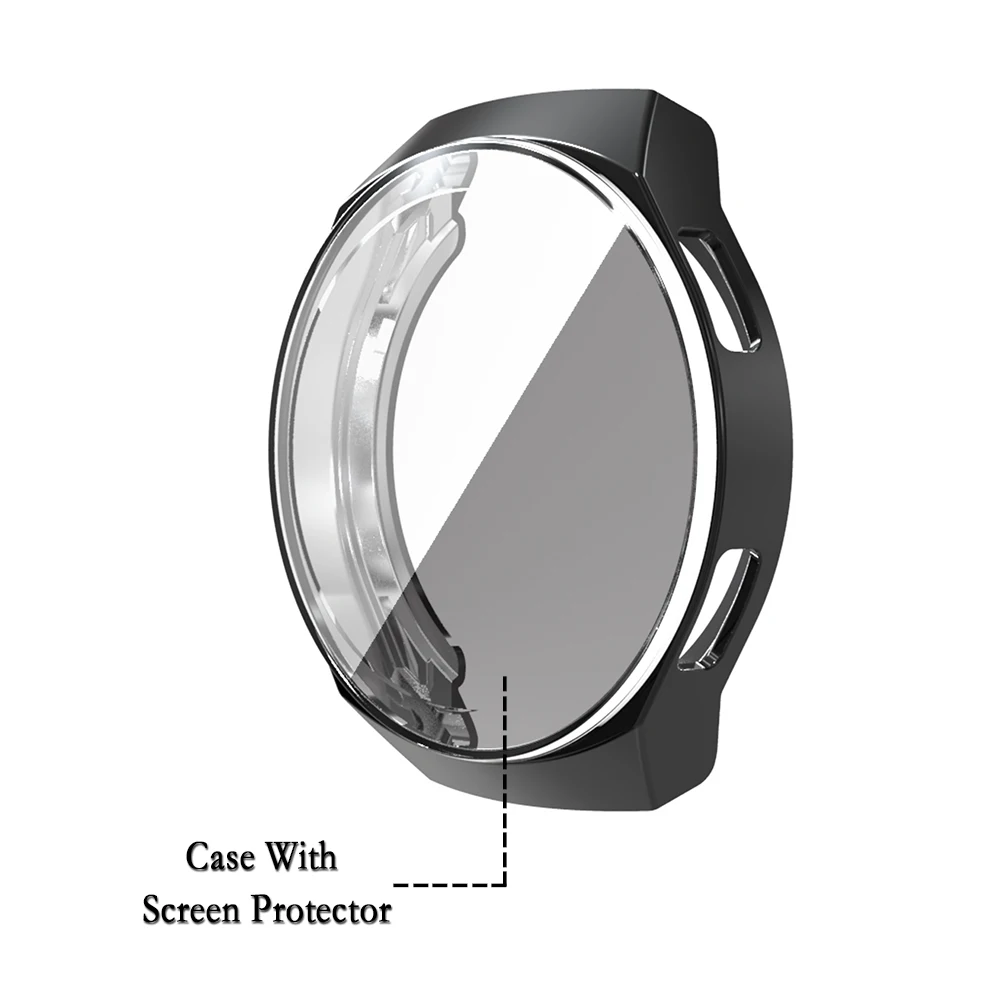 For Huawei Watch GT 2e Protective Shell Flexible and Soft TPU Case With Screen Protector Watch Cover Accessories