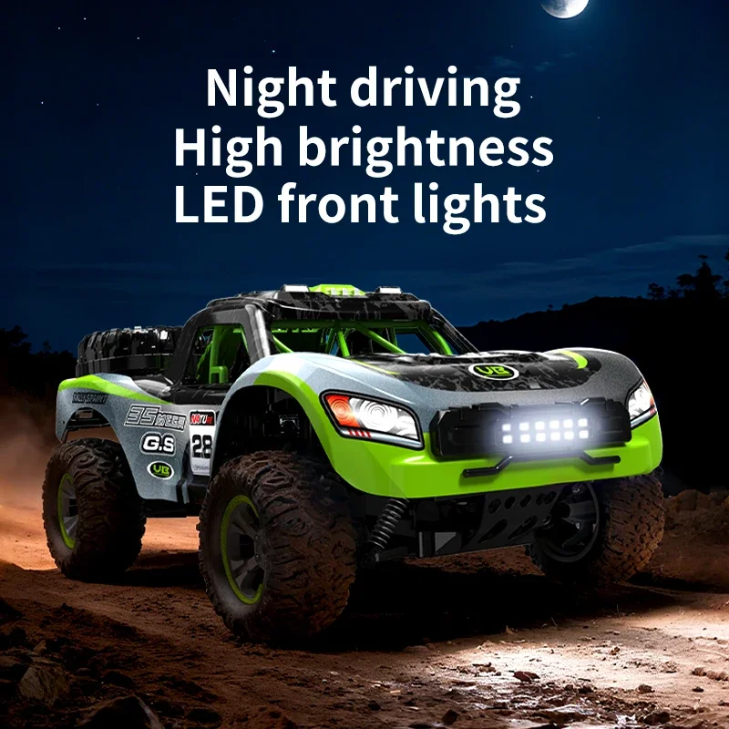 1/10 Full Scale Car High Speed Off-road Climbing Car Drifting Wheel Anti-collision RC Drift Car LED Cool Light RC Truck Gfit