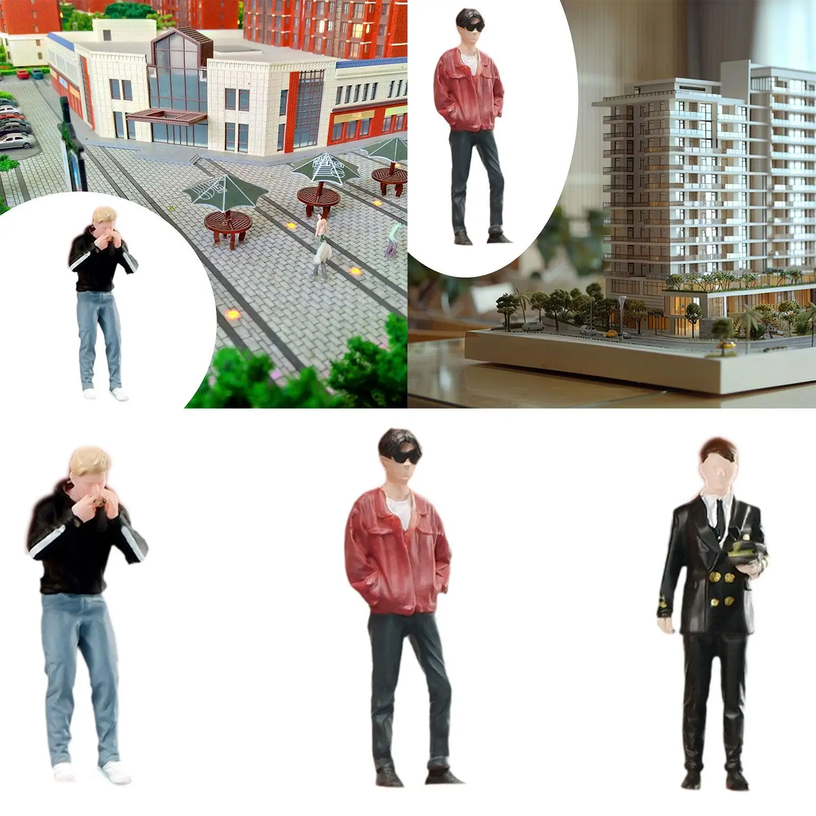 

1:64 Scale Boy Figure Pose Scene Ornament Tiny People DIY Projects Accessory