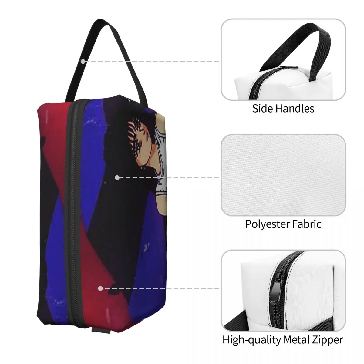 حقيبة مكياج أولي D Mako Super Eurobeat Anim منظم مستحضرات التجميل مجموعة أدوات التخزين وحقيبة مستحضرات التجميل مقلمة