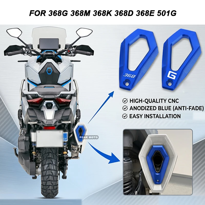 For ZONTES 368G 368D 368E 368M 368K 501G Motorcycle Accessories Exhaust Pipe Tail Trims Protection Cover 368 G M K E D 501 G