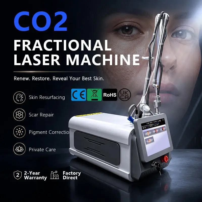 NEW Portable 10600nm Fractional CO2 Tighten Skin Wrinkle Removal Vaginal Repair Acne Removal CO2 Fractional Device