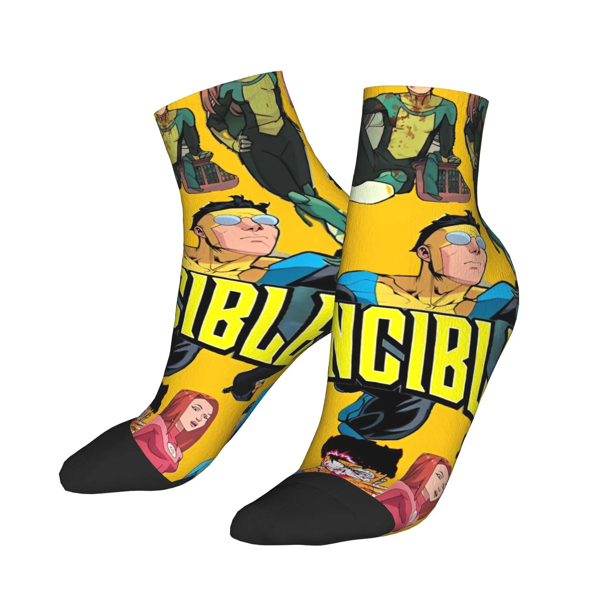

Eva And Mark Invincible Anime Stockings Custom Funny Socks Autumn Non-Slip Socks Adults Men Running Warm Soft Socks