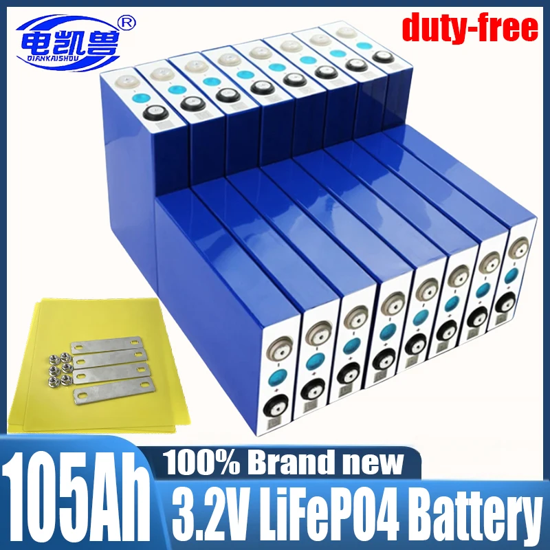 3,2 v 105ah lifepo4 Batterie 1-32pcs Lithium eisen phosphat Batterie DIY RV Boot Home Energy Storag Zelle cn Lager schnelle Lief