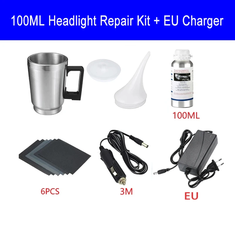 Car Headlight Polishing Restoration Kit Auto Headlight Scratch Repair Remover Headlamp Remove Oxidation Agent Car Cleaning Tools