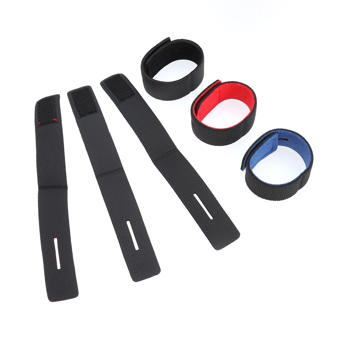

6 Pcs Anti-slip Fishing Rod Strap Securing Straps Multipurpose Adjustable Reusable Durable Strong Gripping Loop Nylon Material