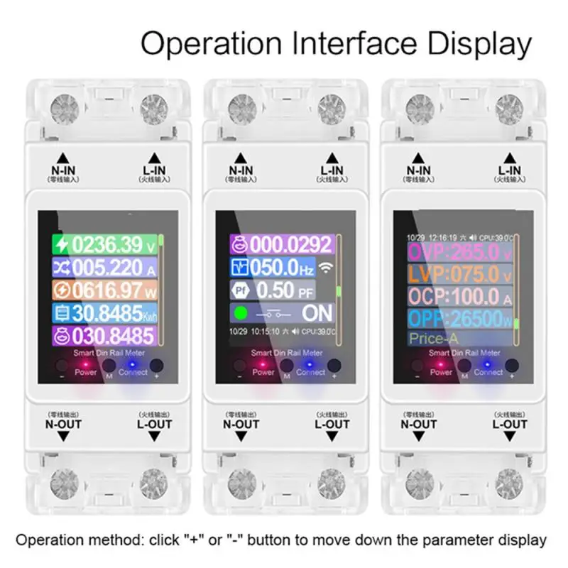 Imagem -04 - Medidor Inteligente Monofásico Tuya Wifi Doméstico Display Digital Kwh de Eletricidade Vida Doméstica Inteligente Alexa Google 220v ac