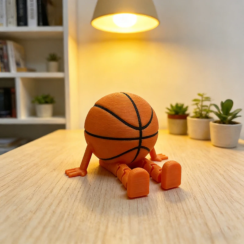 

3D Printed Sports Decor Figurines Football Bowling Volleyball Rugby Toys for Home Room Decoration