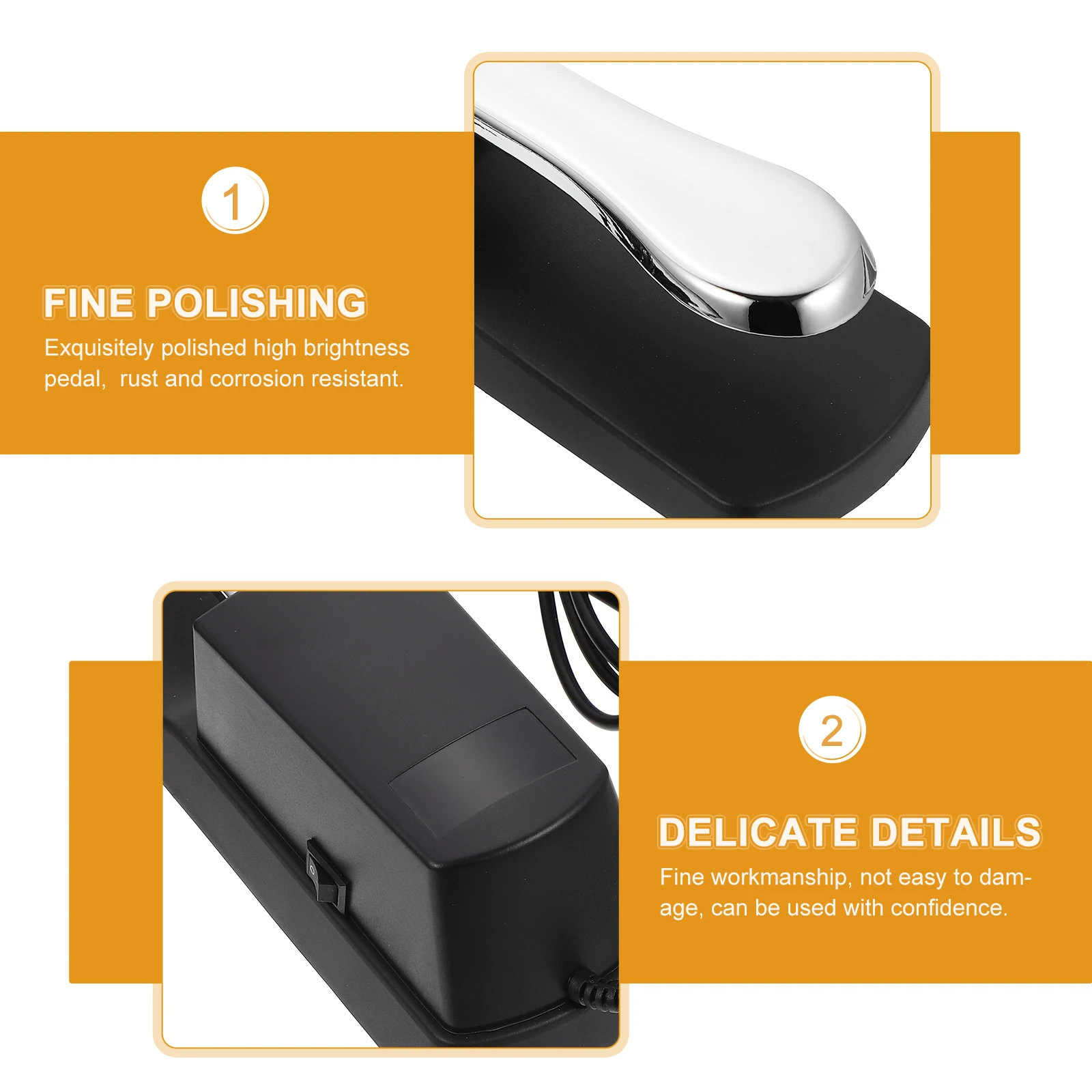 

Practical Piano Portable Compact Non-Slip Sustain Pedal For Electronic Keyboard Damper Pedal Thickened Design Sturdy Easy