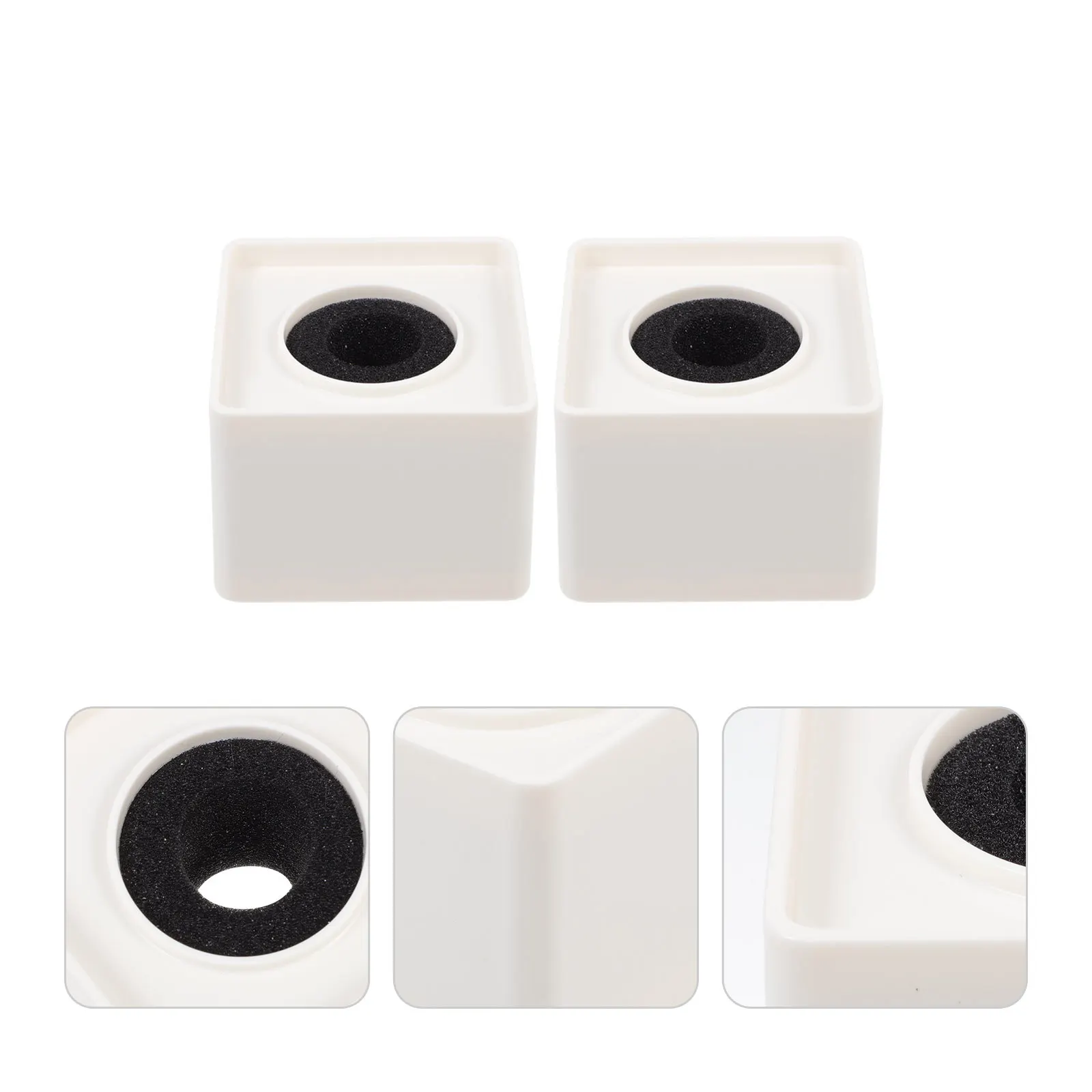 

2pcs Abs Square Microphone Station Logo White For Interview Ktv Use Creative Design Reporters Mic Flag Large Logo Display