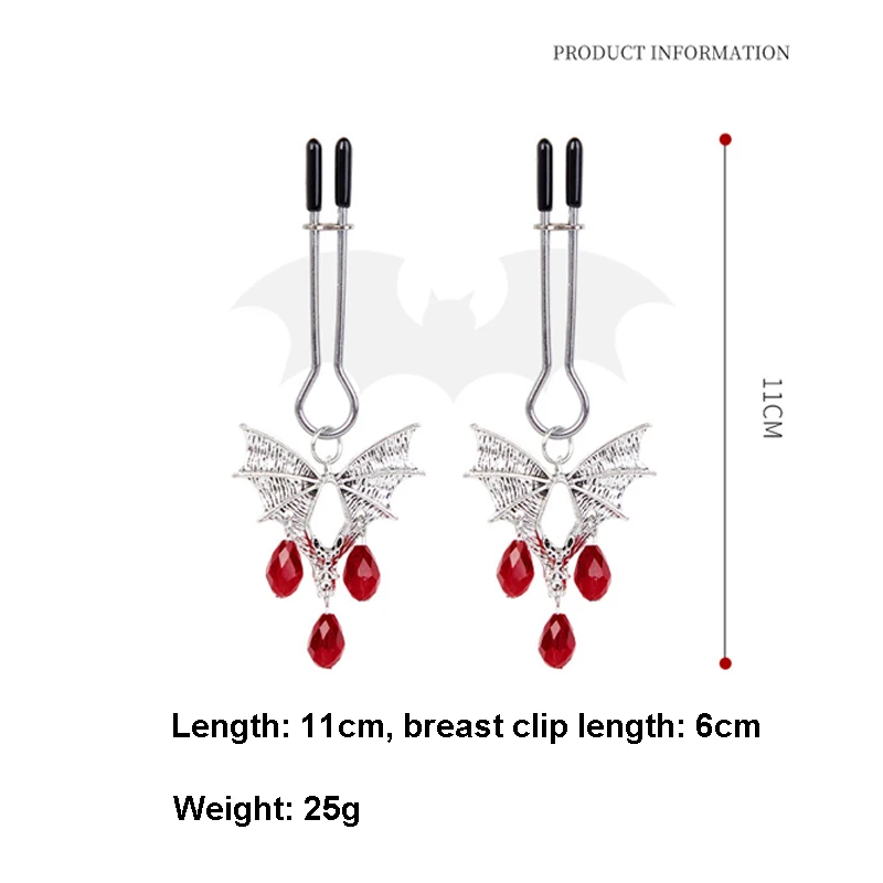 New Nipple Clamp Sex Toys With Red Jewelry For Men Women Bdsm Bondage Breast Clips Clitoris Stimulator Flirt Adults Products