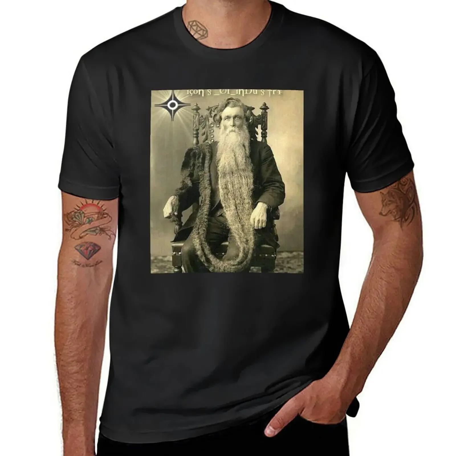 The Bearded Patriarch T-Shirt anime anime clothes T-shirts for men cotton