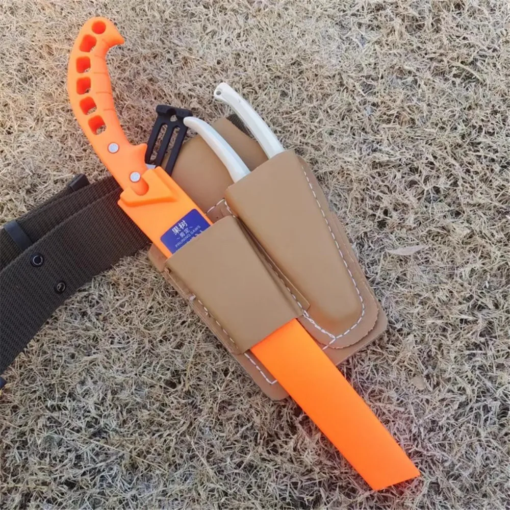ハサミソー オールインワンバッグ 牛革ツールキット ハサミバッグ 牛革バッグ 果物剪定鋏 専用ポーチ ベルトなし ツールオーガナイザー